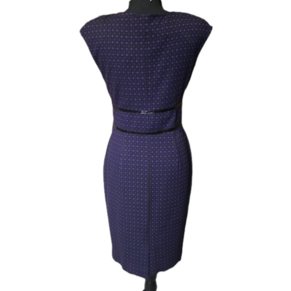 Evan Picone Purple Sleeveless Midi Sheath Dress Size 6 Career Work Business - Picture 2 of 11